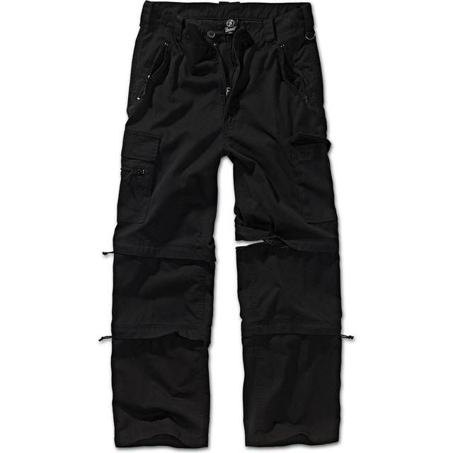 Brandit Savannah byxor, utomhusbyxor/shorts med dragkedja, svart, M