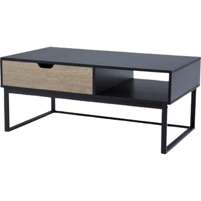 Teamson Home - Bryson Wooden Coffee Table & Storage, Modern Rectangular Table Desk with Adjustable Lift-Top for Living Room, Reception Room or Study
