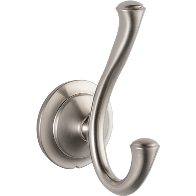 Delta Faucet Linden Wall Mounted Double Towel Hook in Brilliance Stain