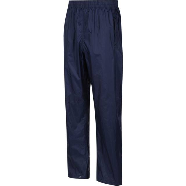 Regatta Mens Pack It Waterproof Overtrousers Navy S - Waist 30-32' (76-81cm)