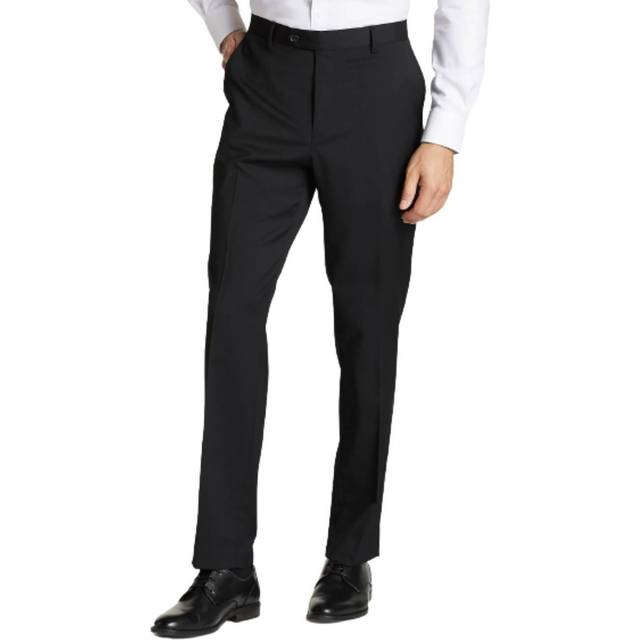 Tommy Hilfiger Modern Fit Wool Blend Men's Suit Pants Black - Size: 34W x 32L