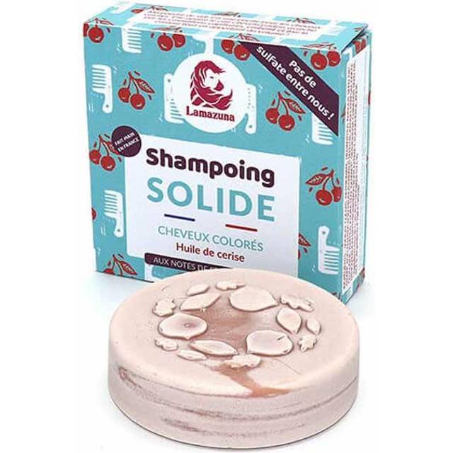 Lamazuna Solid Shampoo Essential oil Free, 70 ml, Colour-treated Hair - Cherry Oil