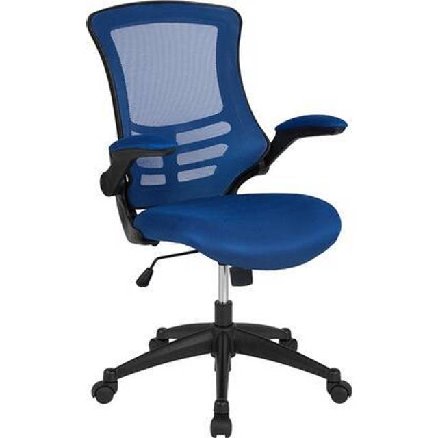 Flash-möbler kontorsstol, 64,77 x 62,23 x 104,78 cm, blått nät, BL-X-5M-BLUE-GG