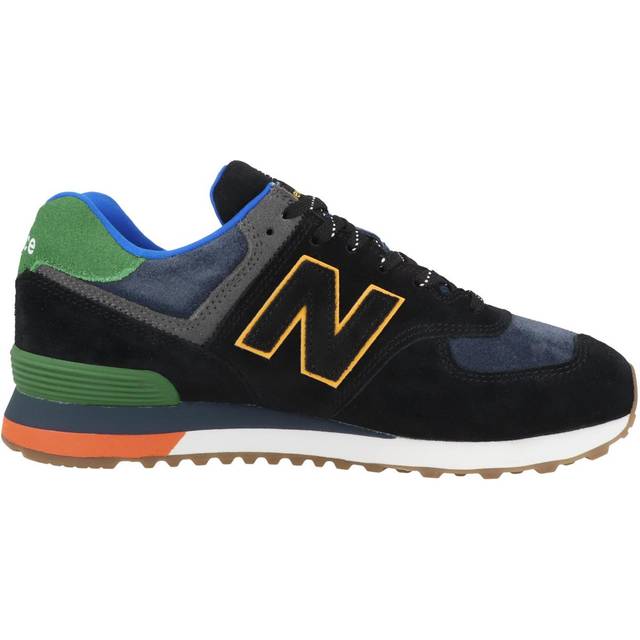 New Balance 574 M Black with Varsity Green Price