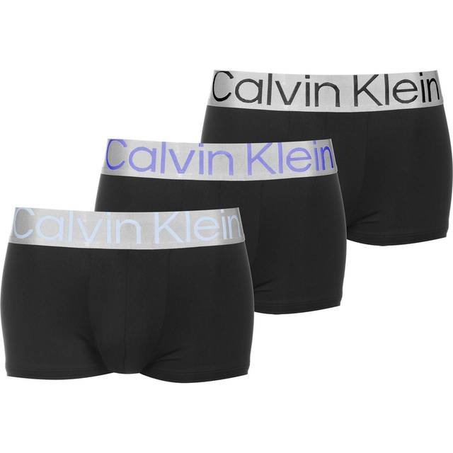 Calvin Klein 3-Pack Reconsidered Steel Micro Trunks - Black