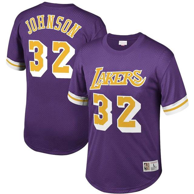 Mesh jersey with name and number Los Angeles Lakers Magic Johnson - Violet - S