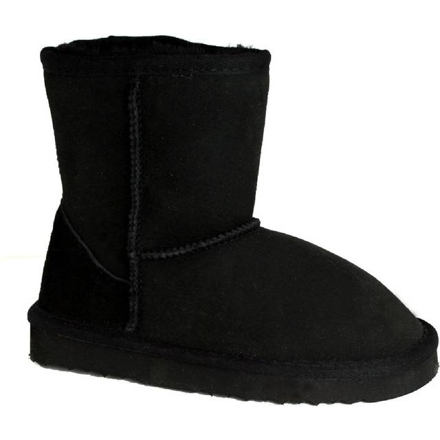 (6 Child UK, Black) Eastern Counties Leather Childrens/Kids Charlie Sheepskin Boots