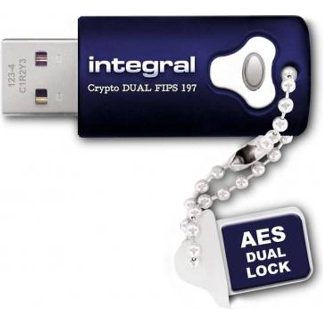 Integral 8GB Crypto Dual FIPS 197 Encrypted USB 3.0 Flash Drive -
