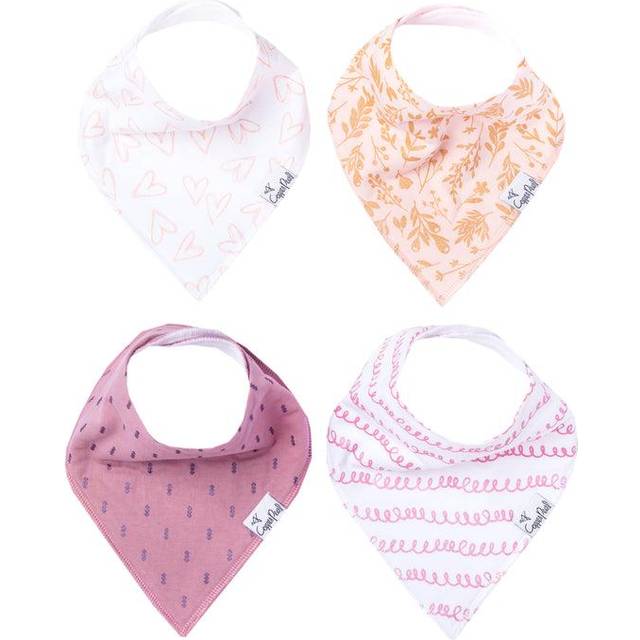 copper Pearl Baby Bandana Drool Bibs for Drooling and Teething 4 Pack gift Set ALola