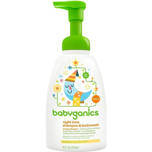 Babyganics Baby Shampoo + Body Wash Pump Bottle, Orange Blossom, 16oz, , Packaging May Vary