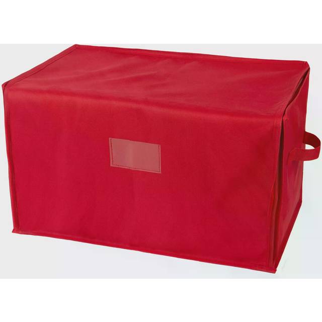 "Simplify 112 Count Ornament Storage Organizer| DIMENSIONS: 20.7"" x 11.8"" x 11.8 | Removable Trays | Fits 112 Ornaments | Red | Stackable | Easy to Ca"
