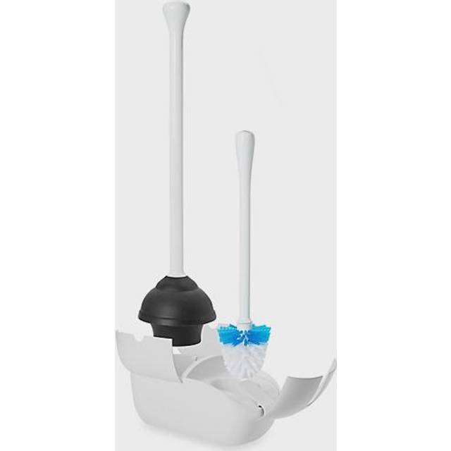 OXO Good Grips Set Toilet Brush & Plunger Combo  White