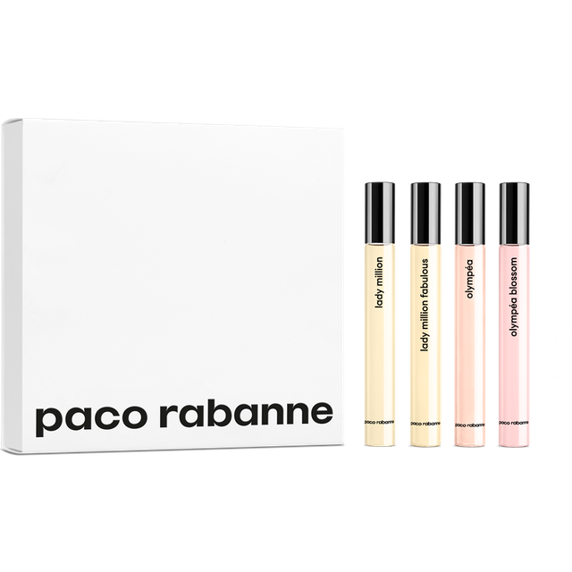 Paco Rabanne Women Miniature Gift Set 10ml Lady Million EDP + 10ml Olympea EDP + 10ml Lady Million Fabulous EDP Intense + 10ml Olympea Blossom EDP Florale