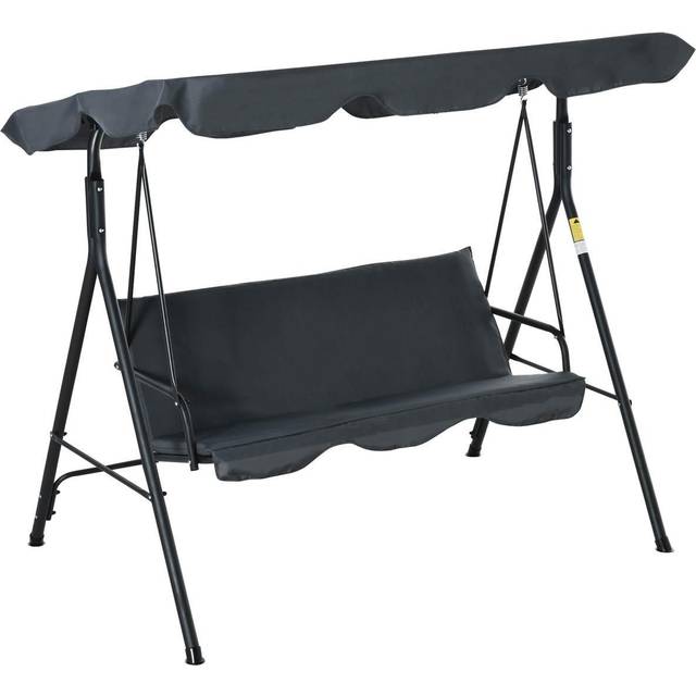 Outsunny 2 Seater Garden Swing Chair - Dark Grey