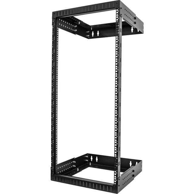 StarTech StarTech.com 24U 19" Wall Mount Network Rack, Adjustable Depth 12-20" 2 Post Open Frame Server Room Rack for AV/Data/ IT Communication/Computer Equipment/Switch with Cage Nuts & Screws 24U Adjustable Rack rack 24U