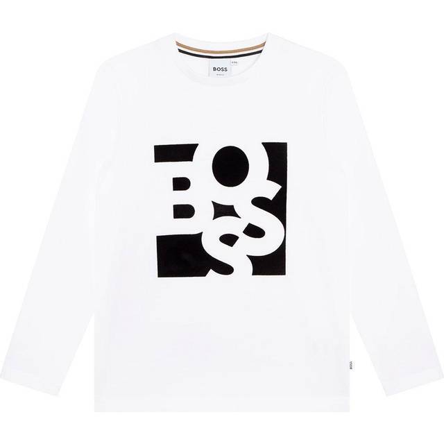 (10 Years) Hugo Boss Junior's J25M18 09B Long Sleeves T-Shirt Black