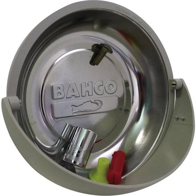 Bahco Stainless Steel Round Magnetic Parts Dish Tray With Rubber Base, Bmd150