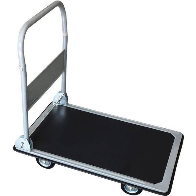Charles Bentley Yellow Black Bulldozer Pro Folding Platform Trolley 150kg - 74 x 48 x 82cm