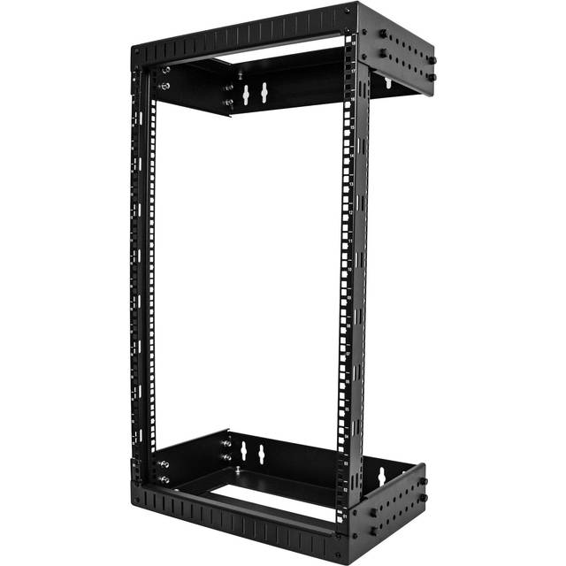 StarTech StarTech.com 18U 19" Wall Mount Network Rack, Adjustable Depth 12-20" 2 Post Open Frame Server Room Rack for AV/Data/ IT Communication/Computer Equipment/Switch with Cage Nuts & Screws 18U Adjustable Rack rack 18U