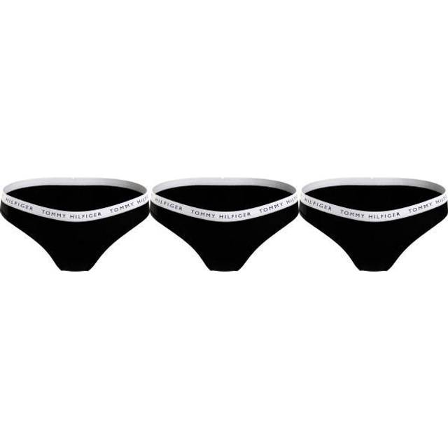 Tommy Hilfiger for woman. UW0UW02828 Pack of 3 black logo briefs (L), Homewear, Organic Cotton, Sustainable