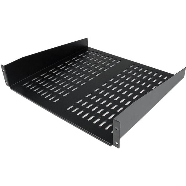 Black Vented Universal Server Rack Cabinet Shelf