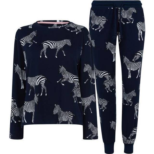Chelsea Peers Zebra Print Recycled Pyjama Set