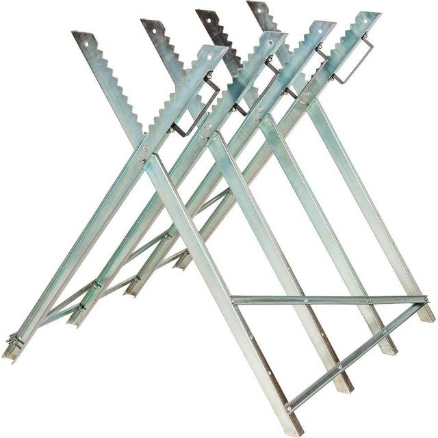 Tectake Sawhorse Type 1 Metal Folding, Grey