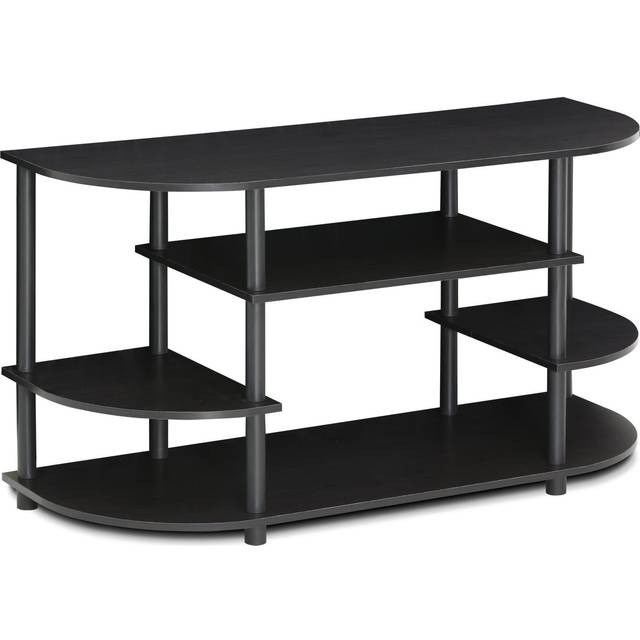 Furinno JAYA Simple Design Corner TV Stand, TV Unit, Entertainment Center, Espresso/Black,106.7 (W) x 57.4 (H) x 39.4 (D) cm