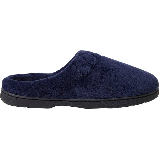 Dearfoams Womens IndoorOutdoor Memory Foam Darcy Microfiber Velour clog  Wide Widths Slipper  Peacoat  2X-Large