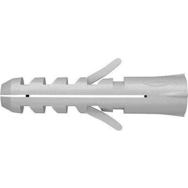 Fischer Nylon S Plug 6mm (100 Pack) in Grey