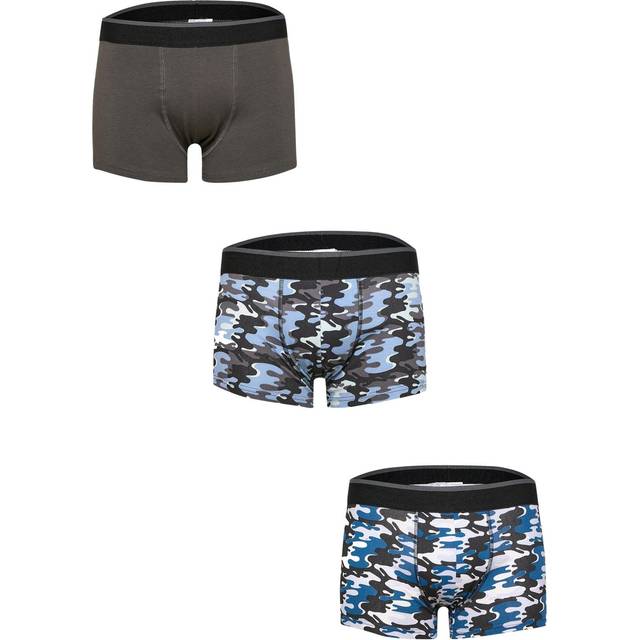 (M, Blue Camo) Tom Franks Mens Camo Boxer Shorts (Pack Of 3)