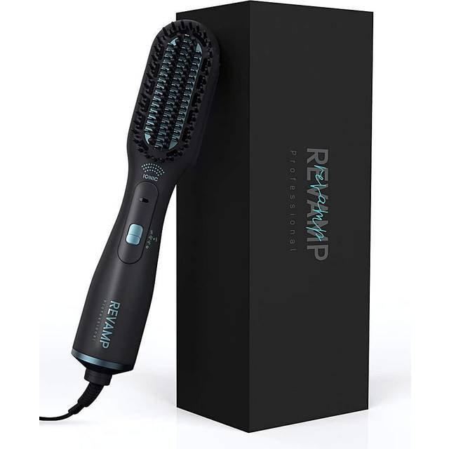 REVAMP Progloss Deepform Straight & Style Blow Dry Brush - Black, Black