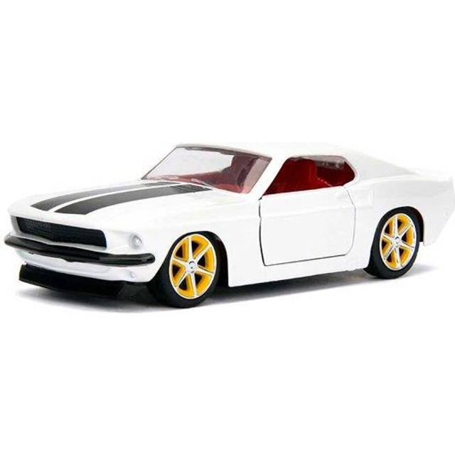 Romans Ford Mustang White with Black Stripes and Red Interior &#34;Fast &amp; Furious&#34; Movie 1/32 Diecast Model Car by Jada