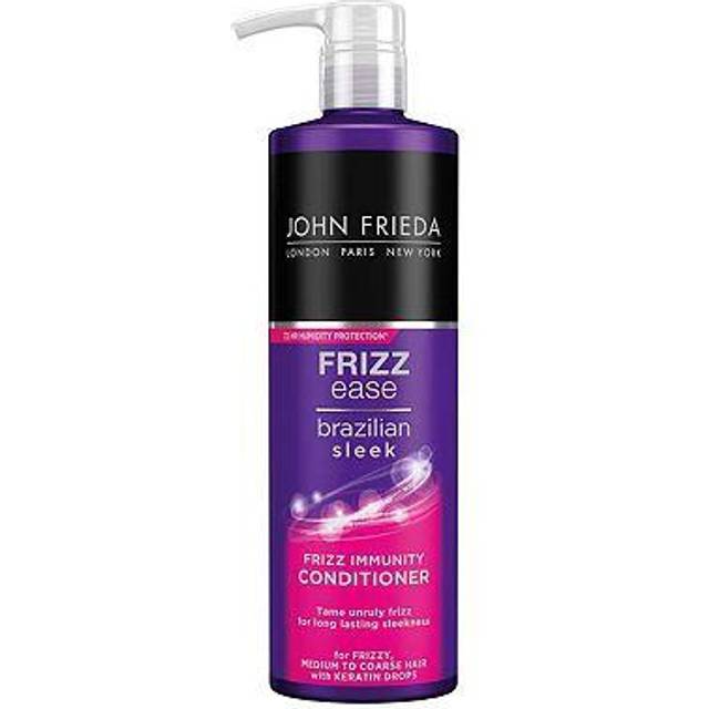 John Frieda Frizz Ease Brazilian Sleek Frizz Immunity Conditioner 500ml for Frizzy, Medium to Coarse Hair