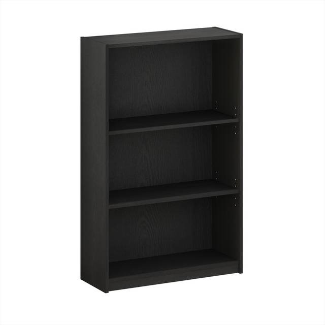 Furinno Jaya Simple Home 3-Shelf Bookcase, White - 40.3 x 24.5 x 9.5 in.