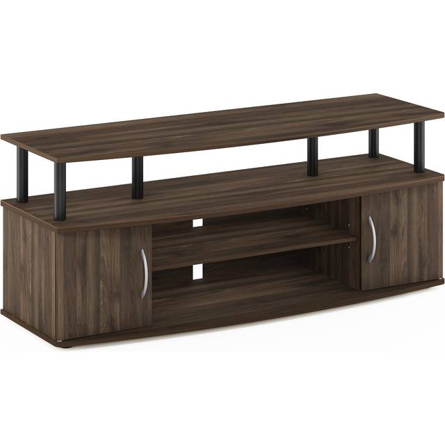 Furinno JAYA Large Entertainment Center, TV Stand, TV Unit Hold up to 55 Inch TV, Black, 119.9 (W) x 49.8 (H) x 40.1 (D) cm