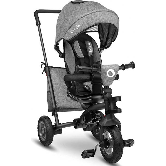 LIONELO Haari 2in1 Kids Tricycle Stroller for toddlers 1-5 Years Up to 25kg Parent steering control Swivel seat Three wheeler Bike Harness Canopy