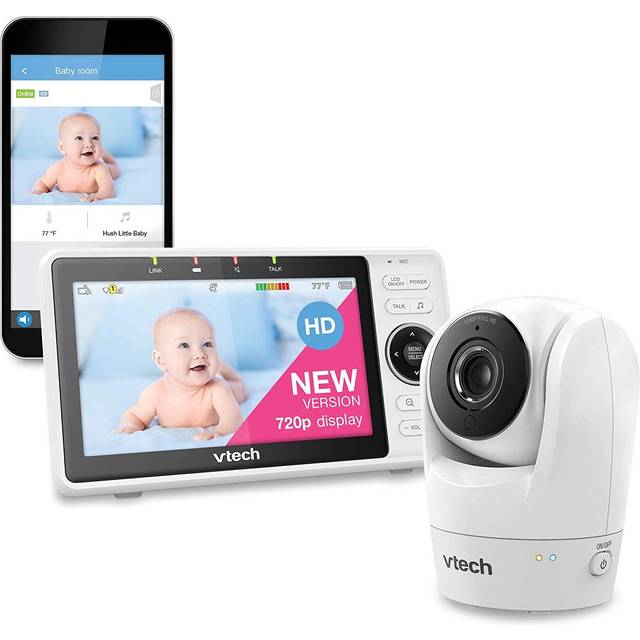 VTech VM901 Video Baby Monitor 5'' 1080p HD 360 Degree Pan & Tilt Camera Wi-Fi