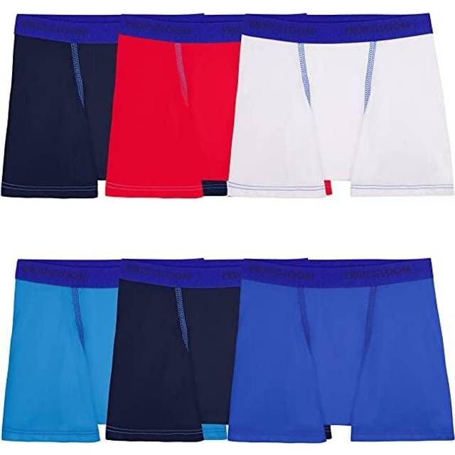 Fruit of the Loom boys Cotton Stretch Boxer Briefs  Toddler - 6 Pack A