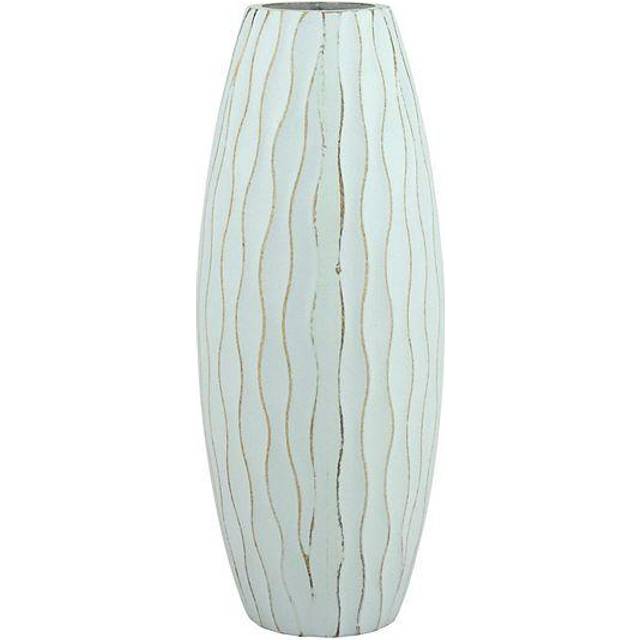 Stonebriar Small Vase  10 Inch  Light Blue