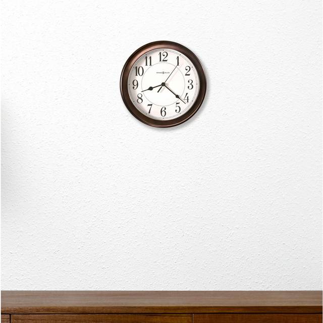 Virgo 21.59cm Wall Clock - Black;White;Bronze (21.59cm W X 21.59cm H X 3.81cm D)