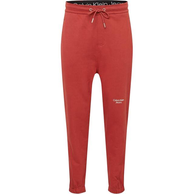 Calvin Klein Jeans Cotton-Jersey Joggers - S - Orange