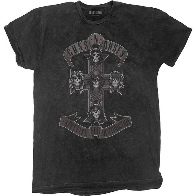 Guns N' Roses - Monochrome Cross Dip Dye - T-Shirt - black - S - 100% Cotton,Jersey