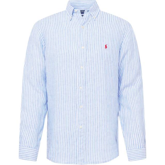 Polo Ralph Lauren – Blå- och vitrandig skjorta med ikonlogga