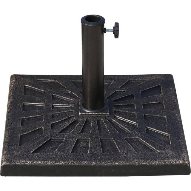 Outsunny Square Umbrella Base 15kg - Bronze | TJ Hughes