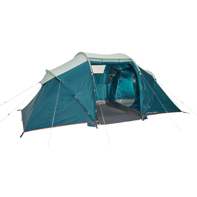 Decathlon 4 Person, 2 Rooms Camping Tent With Poles 4.2