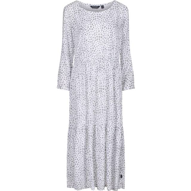 Regatta Dam/Dam Briella Ditsy Print Långärmad Casual Klänning 12 UK vit