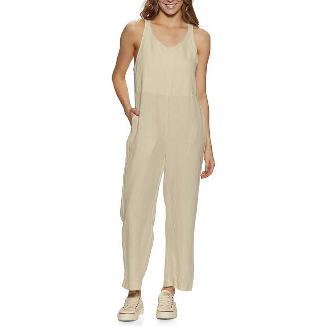 Summer Palm Jumpsuit in Off White