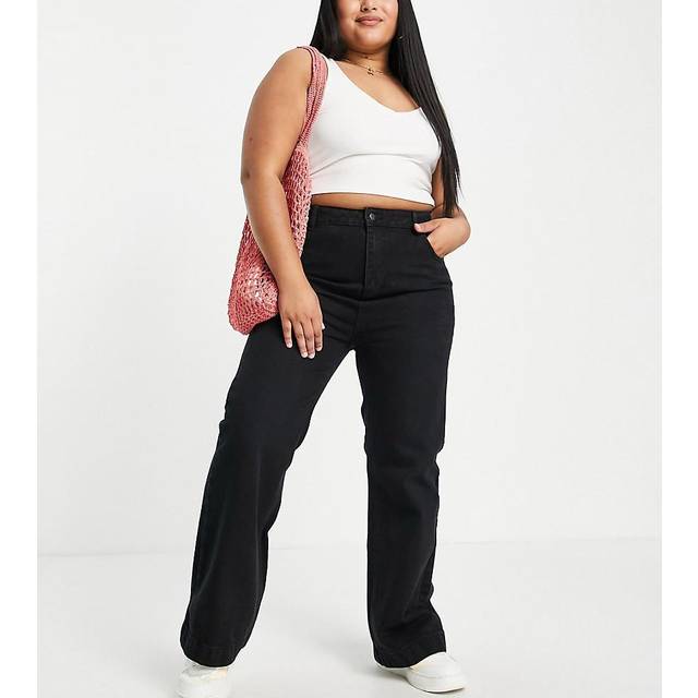Yours - Sorte jeans med vidde