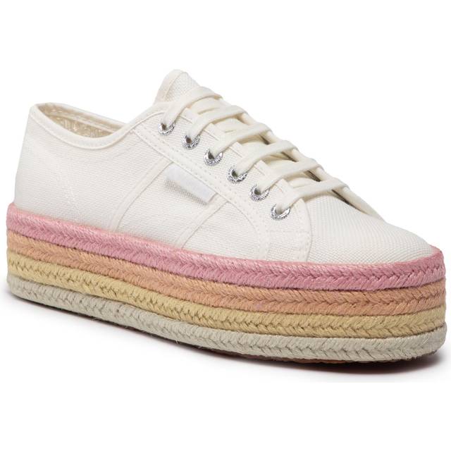 Women's Superga Women's 2790 Multicolor Rope Shoe in White/Candy Multicolour - Size: 8